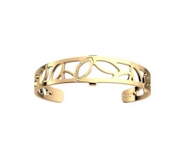 Bracelet manchette Les Georgettes - Jungle finition or 12 mm