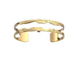 Bracelet manchette Les Georgettes - Caiman finition or 14 mm