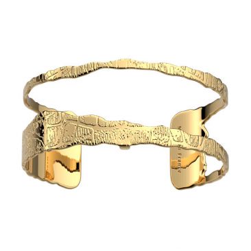 Bracelet manchette Les Georgettes - Caiman finition or 25 mm