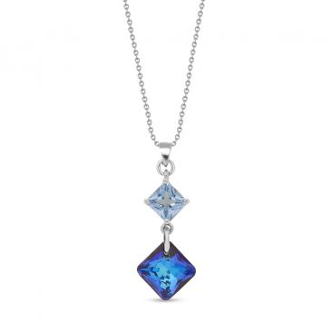 Collier argent et cristal Spark - A0562BB