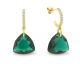 Boucles d'oreilles dormeuses argent doré et cristal Spark - G0413EM