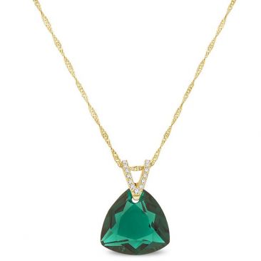 Collier argent doré et cristal Spark - G0414EM