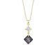 Collier argent doré et cristal Spark - G0562GR