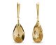 Boucles d'oreilles dormeuses argent doré et cristal Spark - G0148C