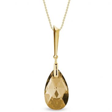 Collier argent doré et cristal Spark - G0149C