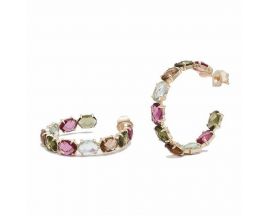 Boucles d'oreilles argent doré oxydes LINEARGENT - 17337-G-A