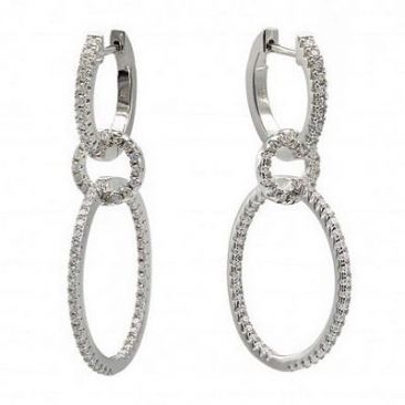 Boucles d'oreilles pendants argent & oxydes de zirconium LINEARGENT - 18775-A
