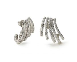 Boucles d'oreilles argent & oxydes zirconium LINEARGENT - 19645-A
