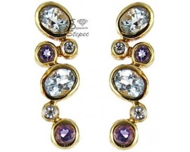 Boucles d'oreilles boutons or Stepec - 8836 TM