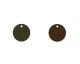 Cuir collier Les Georgettes - Bronze pailleté/Vert de gris 20 mm