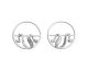 Boucles d'oreilles Les Georgettes - Drapé finition argent 30 mm
