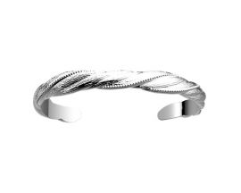 Bracelet Les Georgettes - Drapé finition argent 