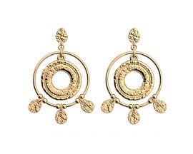 Boucles d'oreilles Les Georgettes - Pépite finition doré 20 mm