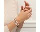 Bracelet manchette Les Georgettes - Jungle finition argent 20 mm