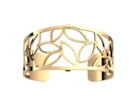 Bracelet manchette Les Georgettes - Jungle finition or 30mm