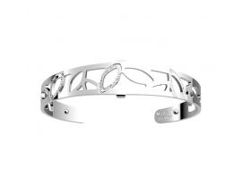 Bracelet manchette Les Georgettes - Jungle finition argent 12 mm