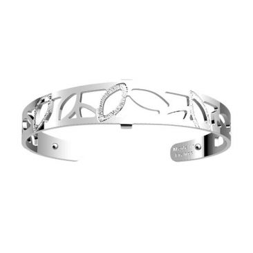 Bracelet manchette Les Georgettes - Jungle finition argent 12 mm