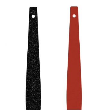 CUIR 12MM PAILL NOIRES/ROUGE