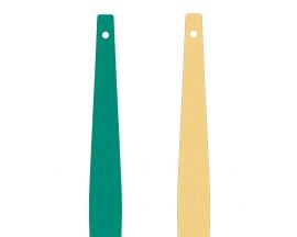 Cuir bracelet Les Georgettes - Jade/Doré 12 mm évasé