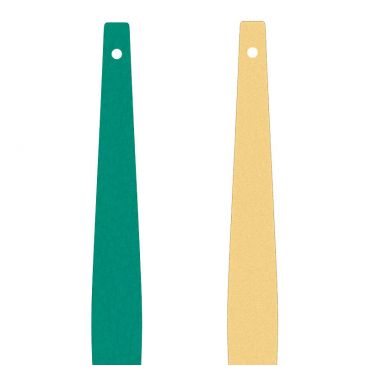 Cuir bracelet Les Georgettes - Jade/Doré 12 mm évasé