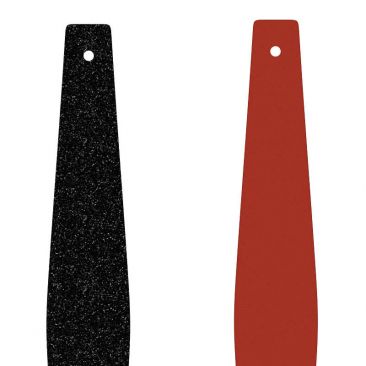Cuir bracelet Les Georgettes - Paillettes Noires/Rouge 20 mm évasé