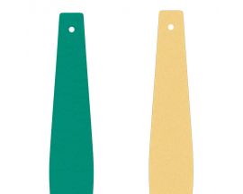 Cuir bracelet Les Georgettes - Jade/Doré 20 mm évasé