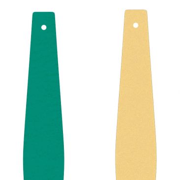 Cuir bracelet Les Georgettes - Jade/Doré 20 mm évasé
