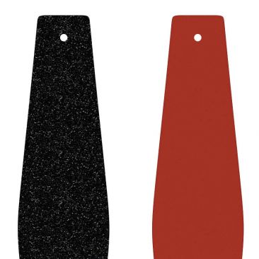 Cuir bracelet Les Georgettes - Paillettes Noires/Rouge 30 mm évasé