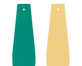 Cuir bracelet Les Georgettes - Jade/Doré 30 mm évasé