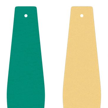 Cuir bracelet Les Georgettes - Jade/Doré 30 mm évasé