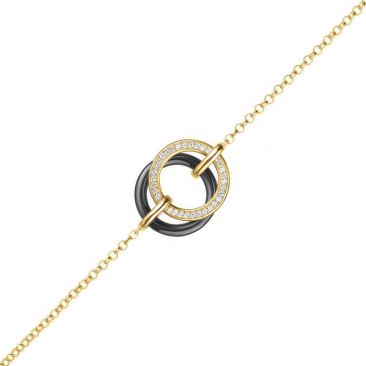 Bracelet céramique & plaqué or Ceranity - 1-36-0014