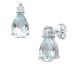 Boucles d'oreilles boutons or aigues marines & diamant(s) - apelTTJIUg ai og 