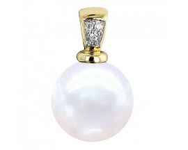 Pendentif or perle de culture & diamant Stepec - BE122/1-EDC