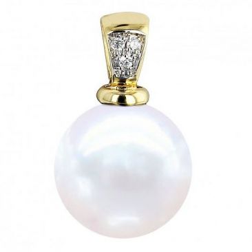 Pendentif or perle de culture & diamant Stepec - BE122/1-EDC