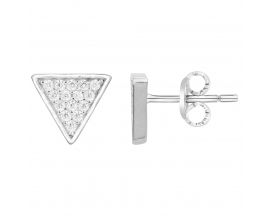 Boucles d'oreilles boutons argent oxydes Phebus - 70400281