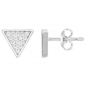 Boucles d'oreilles boutons argent oxydes Phebus - 70400281