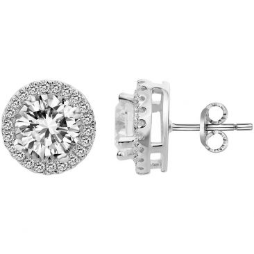 Boucles d'oreilles boutons argent Phebus - 70400068