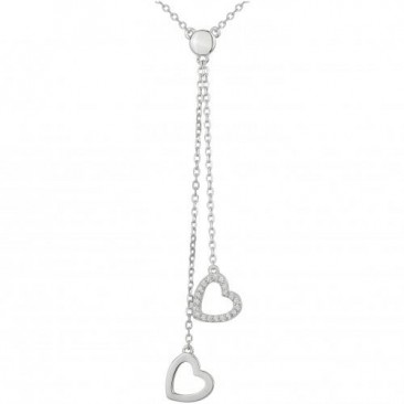 Collier argent et oxydes coeurs Phebus - 70700990