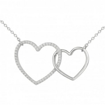 Collier argent et oxydes coeurs Phebus - 70700992