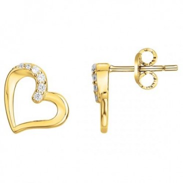 Boucles d'oreilles boutons plaqué or oxydes Phebus - 76400189
