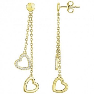 Boucles d'oreilles pendants plaqué or oxydes Phebus - 76400331