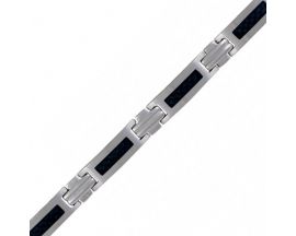 Bracelet acier & carbone Phébus - 35-0611