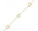 Bracelet coeurs plaqué or oxydes Phebus - 76300014