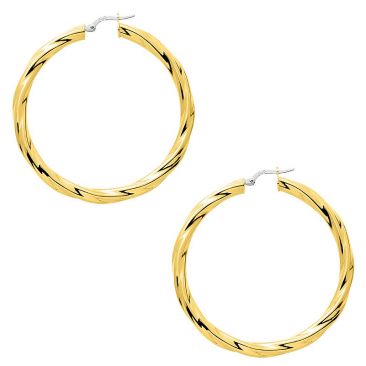 Boucles d'oreilles créoles or - 2680.10