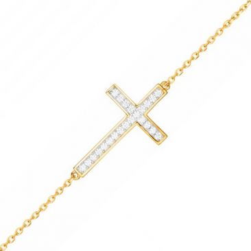 Bracelet plaqué or & oxydes Phebus - 76300078