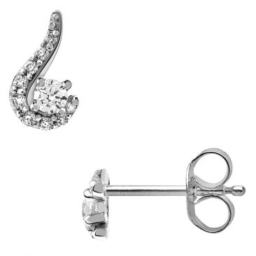 Boucles d'oreilles boutons or & oxydes Stepec - aUOTII 