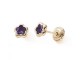 Boucles d'oreilles boutons fleurs or oxydes Stepec - nBBSSSv