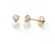 Boucles d'oreilles boutons or perles & oxydes Stepec - nXXPIv