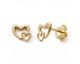 Boucles d'oreilles coeurs boutons or Stepec - nBIPXU