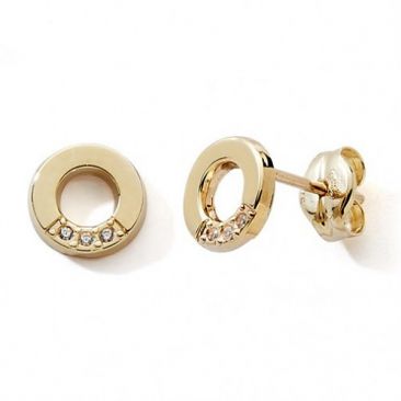 Boucles d'oreilles boutons or & oxydes Stepec - nBIPJO
